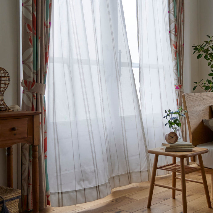 レースカーテンステッチライン100×198cm1枚入りスミノエシアーカーテン