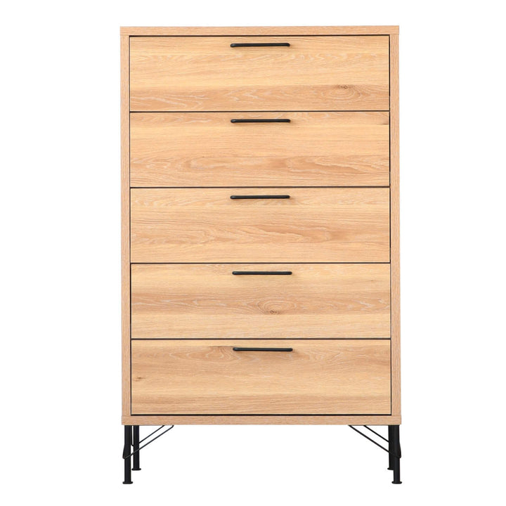 チェスト幅80cm5段ナチュラルヴィンテージ日本製