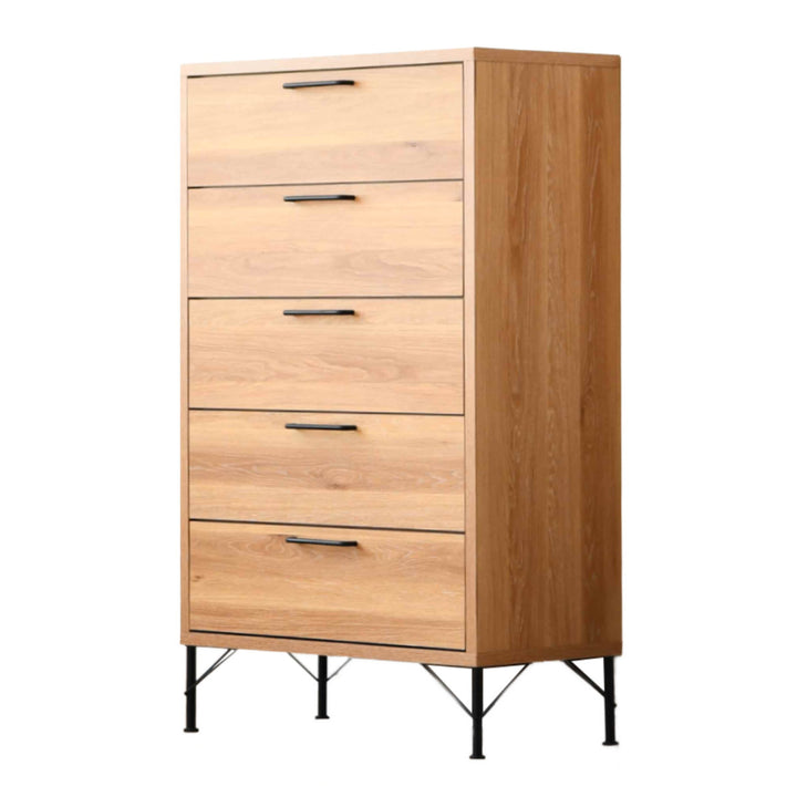 チェスト幅80cm5段ナチュラルヴィンテージ日本製