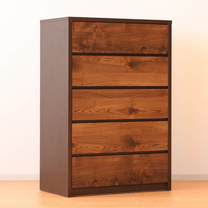 チェスト幅80cm5段ナチュラルモダン日本製