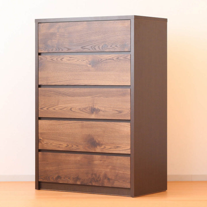 チェスト幅80cm5段ナチュラルモダン日本製