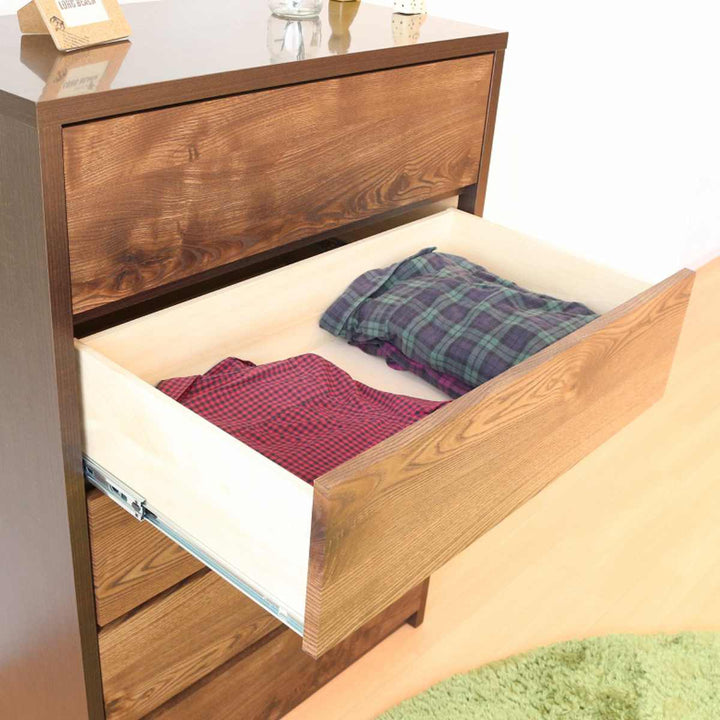 チェスト幅80cm5段ナチュラルモダン日本製