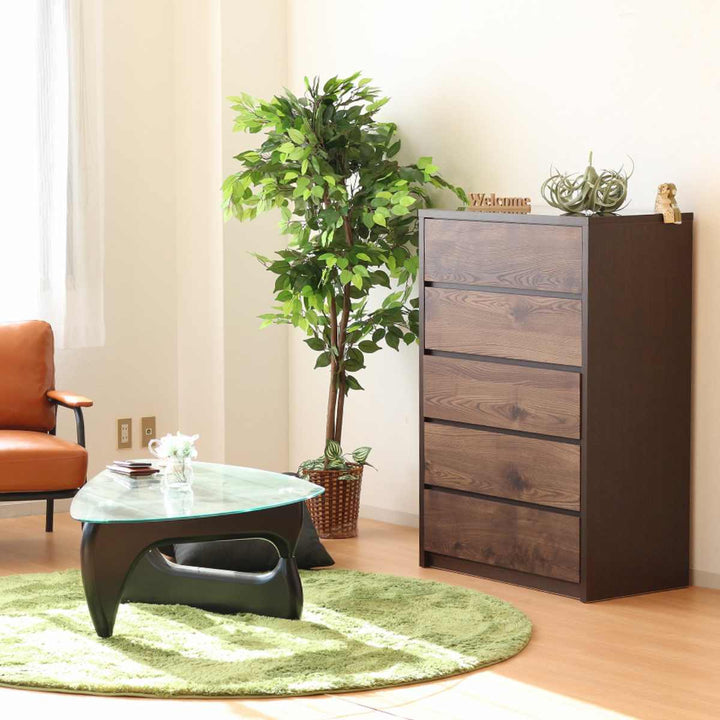 チェスト幅80cm5段ナチュラルモダン日本製