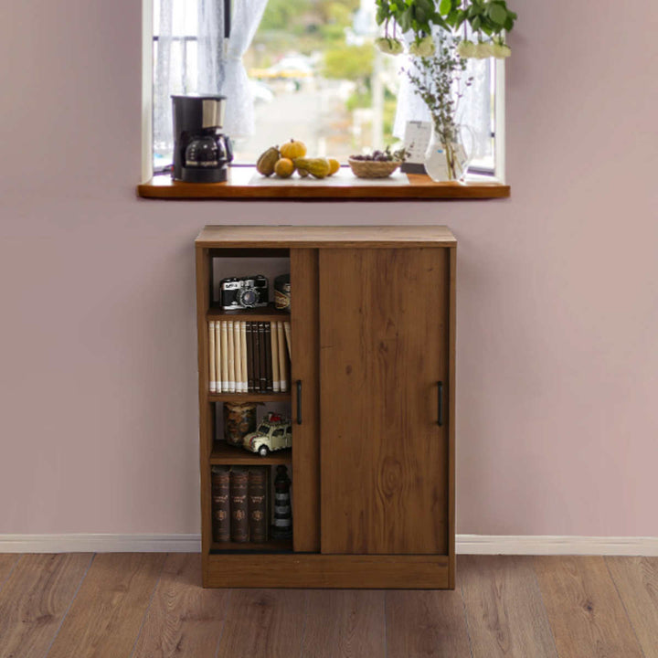 カウンター下収納幅60.2cm薄型引き戸タイプヴィンテージ調