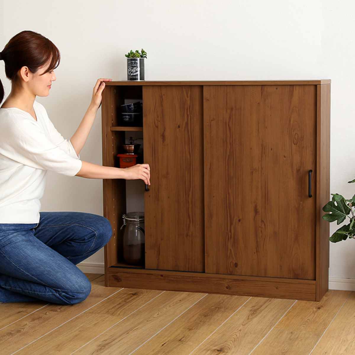 ヴィンテージカウンター下引き戸収納9020 カウンター下収納