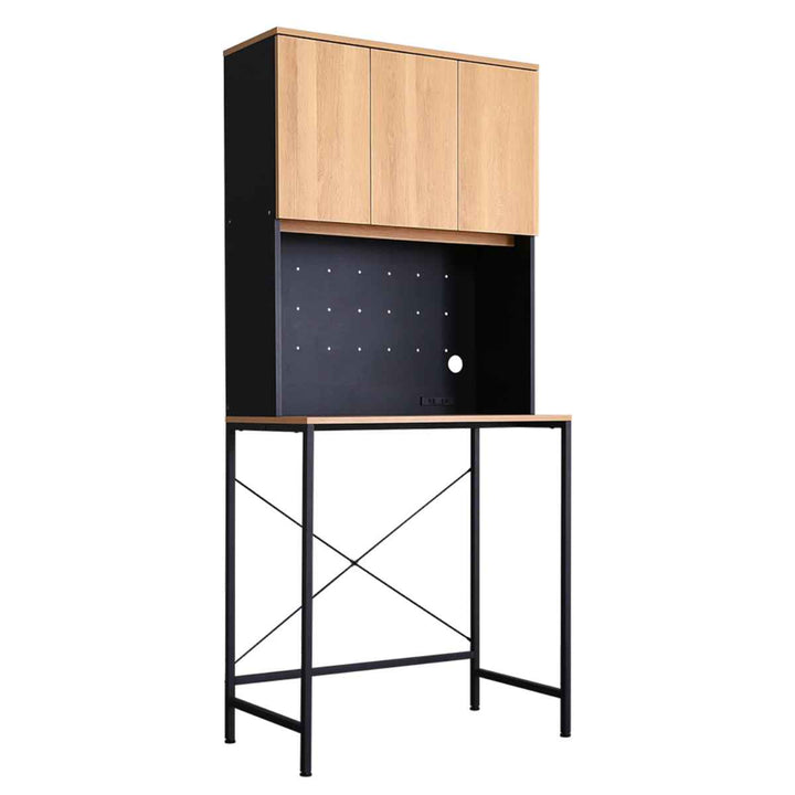 ごみ箱上ラック幅81.5cmワイドタイプヴィンテージ調スチールフレーム