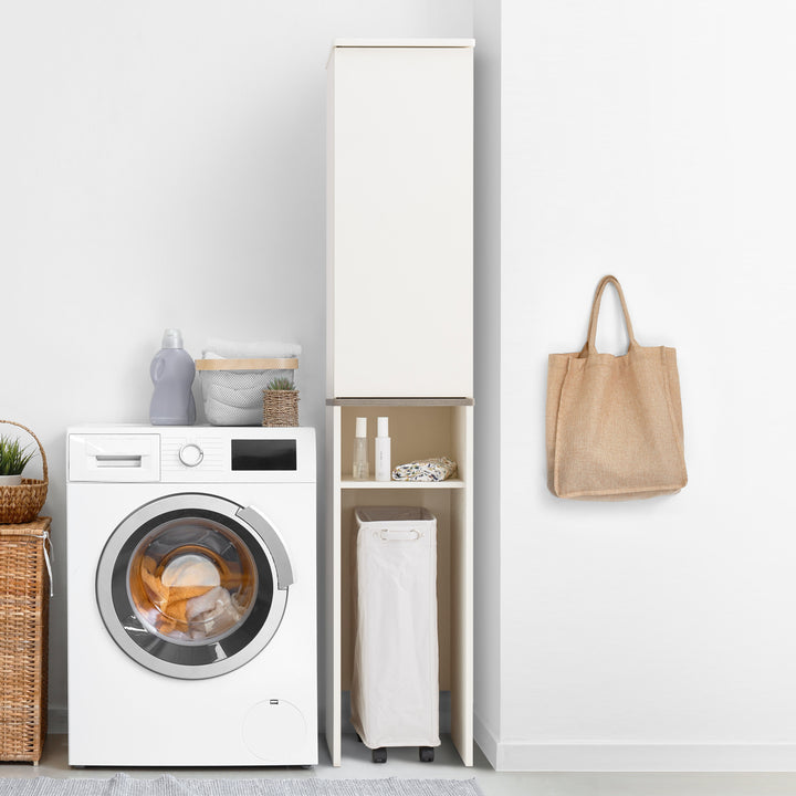 キッチンラックダストボックス上収納上段扉付幅35cm