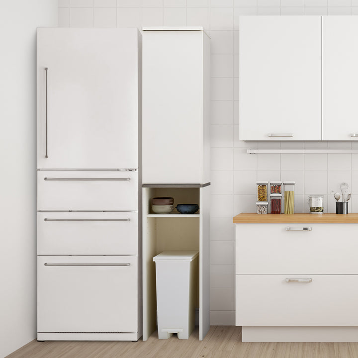 キッチンラックダストボックス上収納上段扉付幅35cm