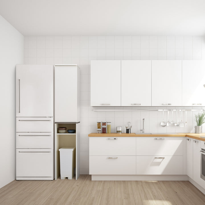 キッチンラックダストボックス上収納上段扉付幅35cm