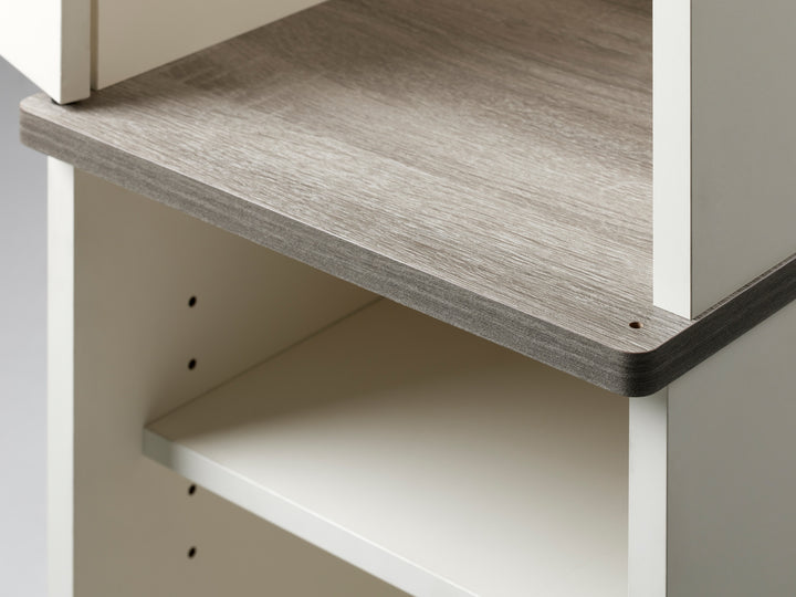 キッチンラックダストボックス上収納上段扉付幅35cm