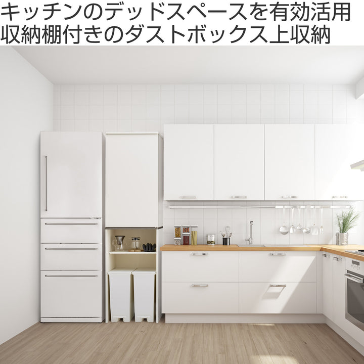 キッチンラックダストボックス上収納上段扉付幅50cm