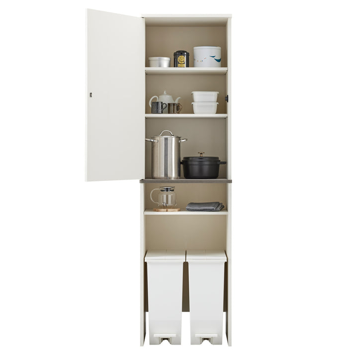 キッチンラックダストボックス上収納上段扉付幅50cm