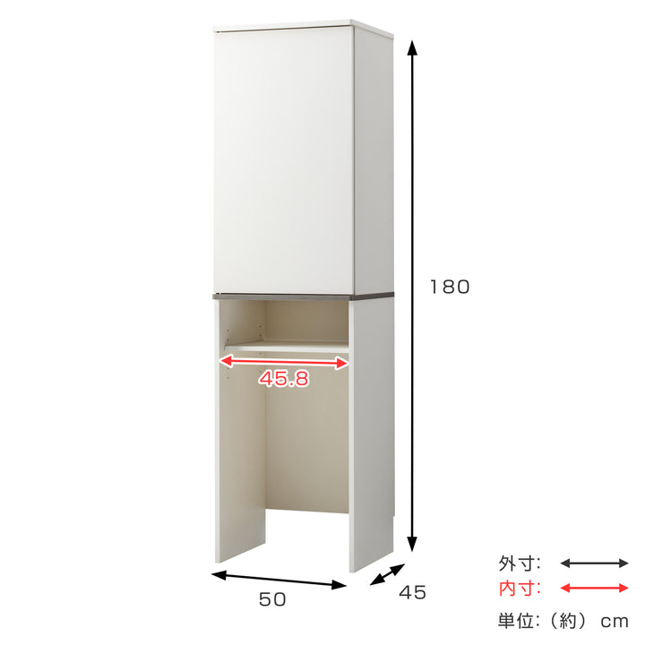 キッチンラックダストボックス上収納上段扉付幅50cm
