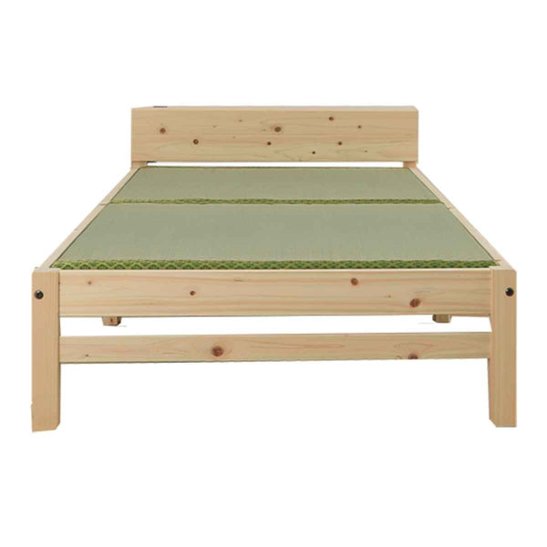 畳ベッドシングル棚コンセント付天然い草日本製