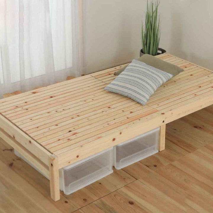 繊細すのこベッドシングルステージタイプ国産ひのき天然木日本製