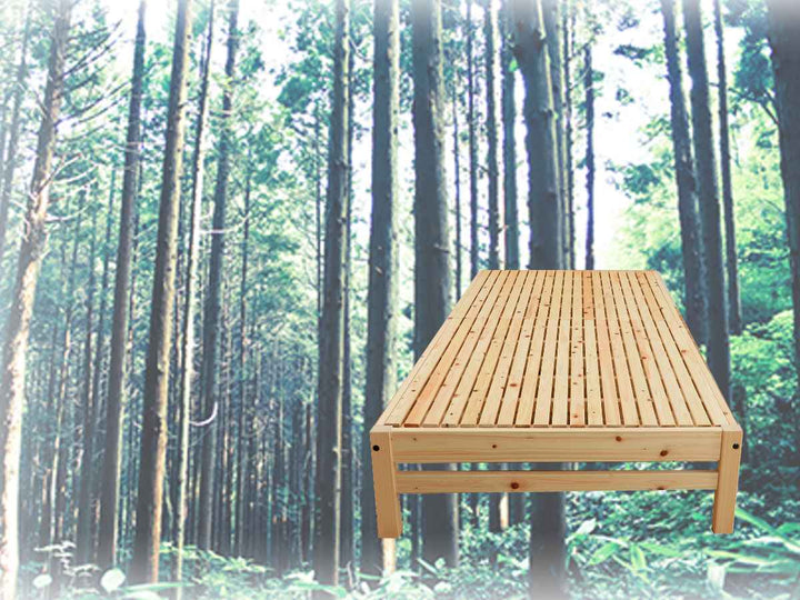 繊細すのこベッドシングルステージタイプ国産ひのき天然木日本製