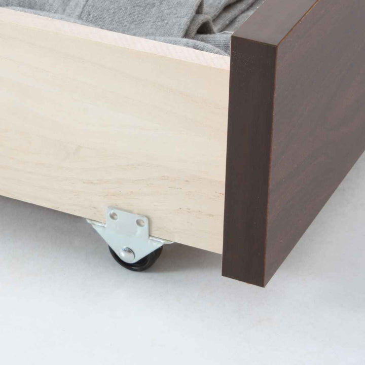 畳ベッドセミダブルロータイプ床面高28cm引出し2杯大容量収納宮棚付日本製