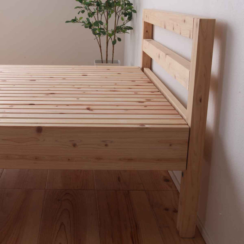 繊細すのこベッドシングルシンプルデザイン国産ひのき天然木日本製