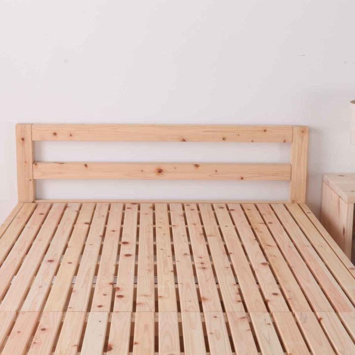 繊細すのこベッドセミダブルシンプルデザイン国産ひのき天然木日本製