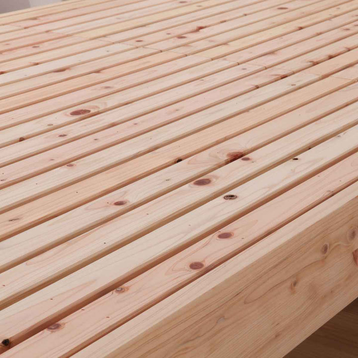 繊細すのこベッドセミダブルシンプルデザイン国産ひのき天然木日本製