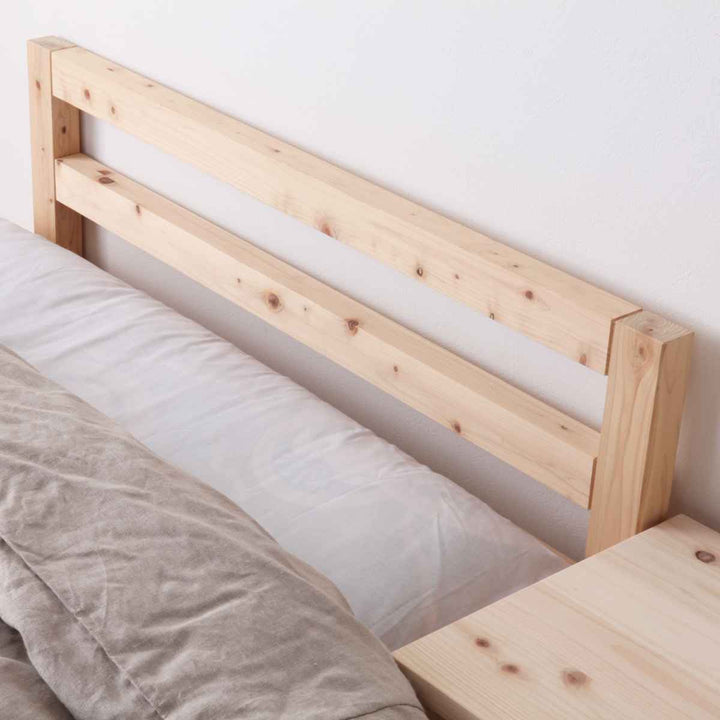 繊細すのこベッドセミダブルシンプルデザイン国産ひのき天然木日本製