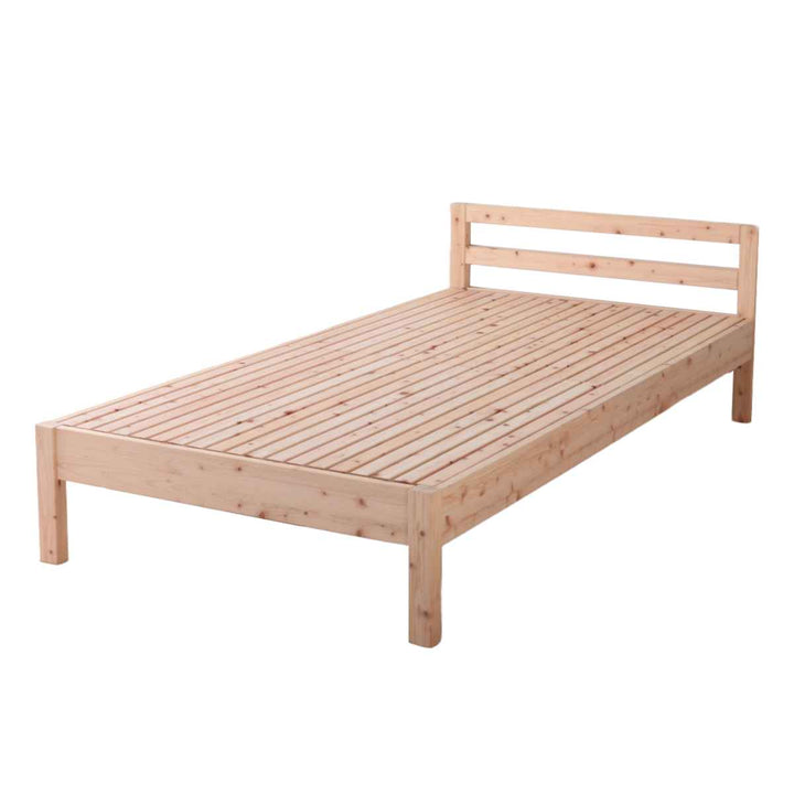 繊細すのこベッドセミダブルシンプルデザイン国産ひのき天然木日本製