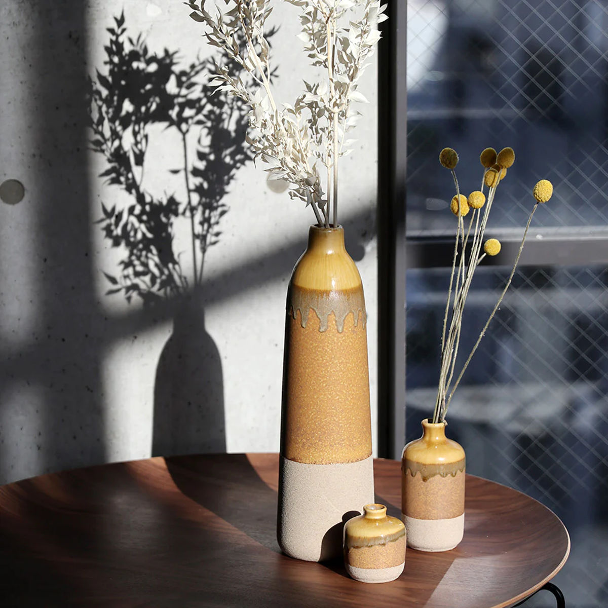 花瓶 ブロン ハニーブラウン tower フラワーベース 花器 陶器 – ハウジー