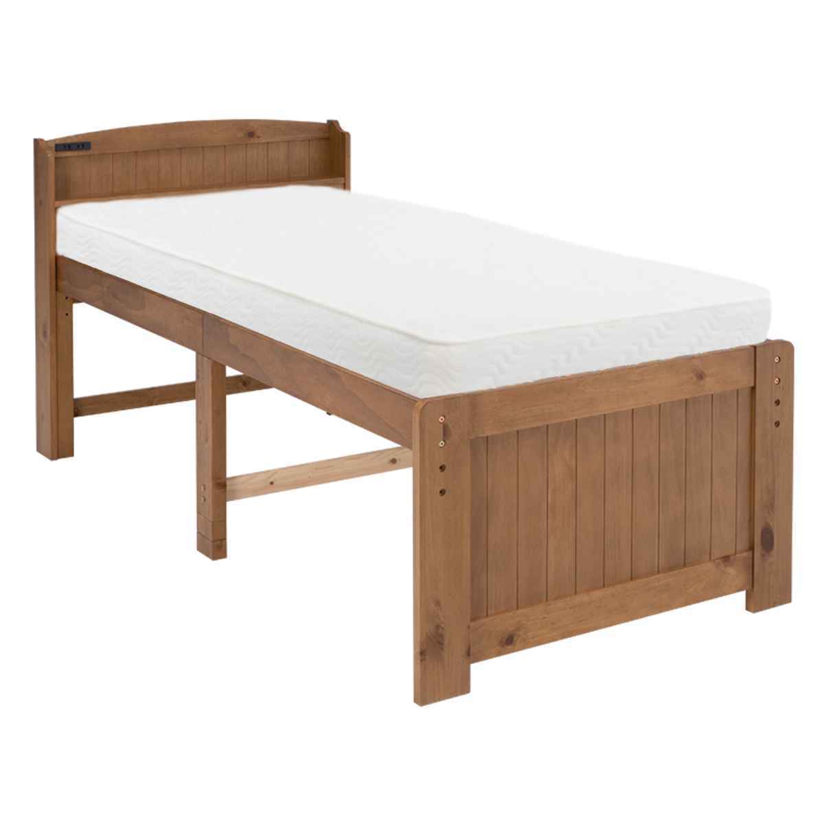 【General】ボンネルコイルマットレス付ベッド➺シングル➺ タンスのゲン 13日P15%〜 ベッド マットレス付き シングルベッド