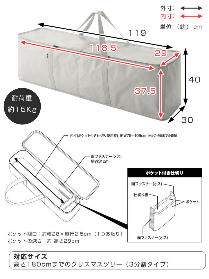 山崎実業towerクリスマスツリー収納バッグタワー