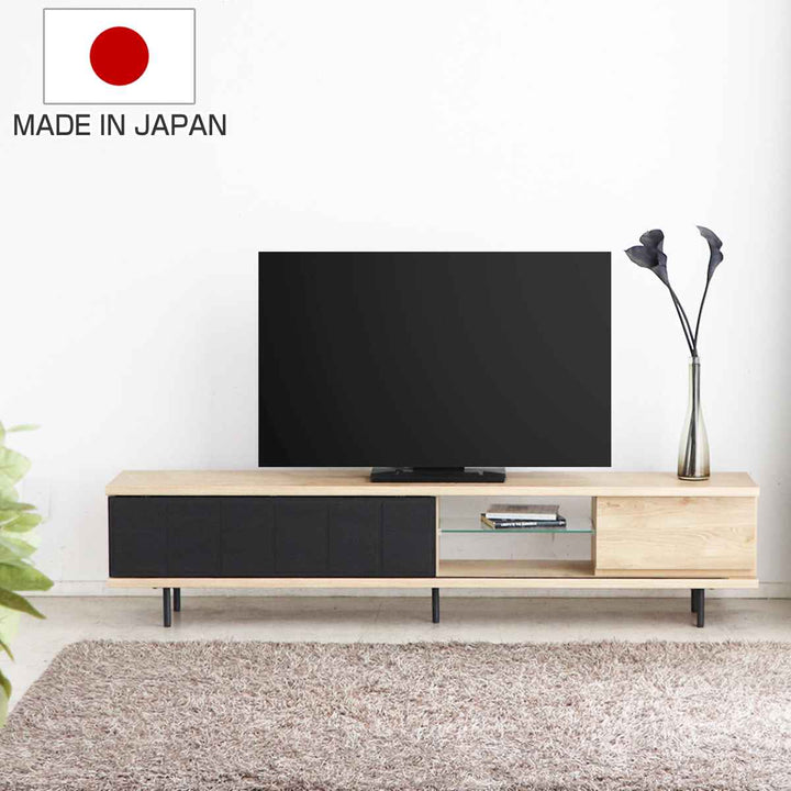 テレビ台ローボード桐無垢板ジャパニーズモダン約幅180cm