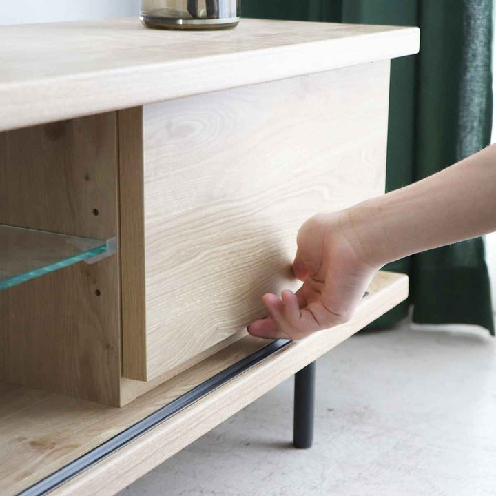 テレビ台ローボード桐無垢板ジャパニーズモダン約幅180cm