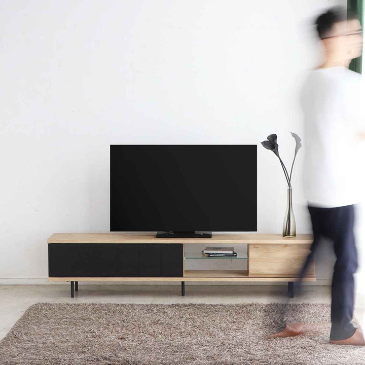 テレビ台ローボード桐無垢板ジャパニーズモダン約幅180cm