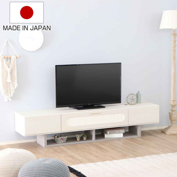 テレビ台ローボード北欧風ミルキーホワイト幅180cm