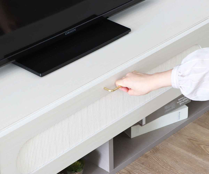 テレビ台ローボード北欧風ミルキーホワイト幅180cm