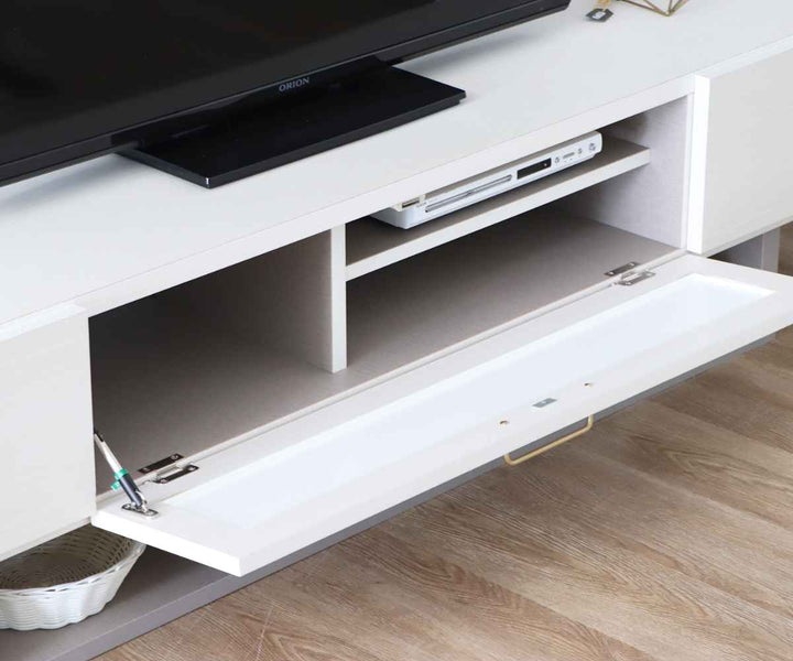 テレビ台ローボード北欧風ミルキーホワイト幅180cm