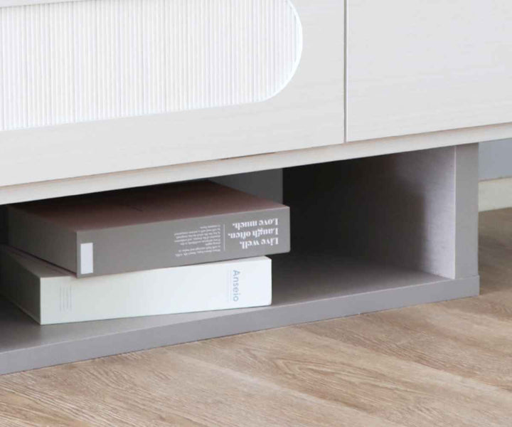 テレビ台ローボード北欧風ミルキーホワイト幅180cm