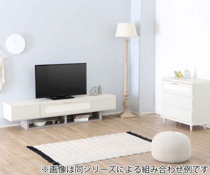 テレビ台ローボード北欧風ミルキーホワイト幅180cm