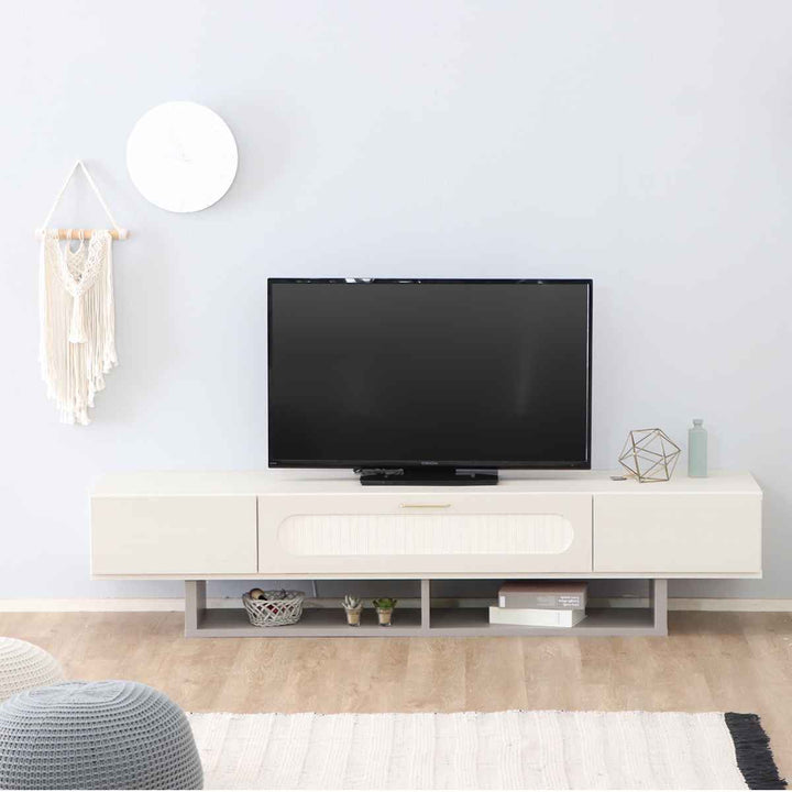 テレビ台ローボード北欧風ミルキーホワイト幅180cm