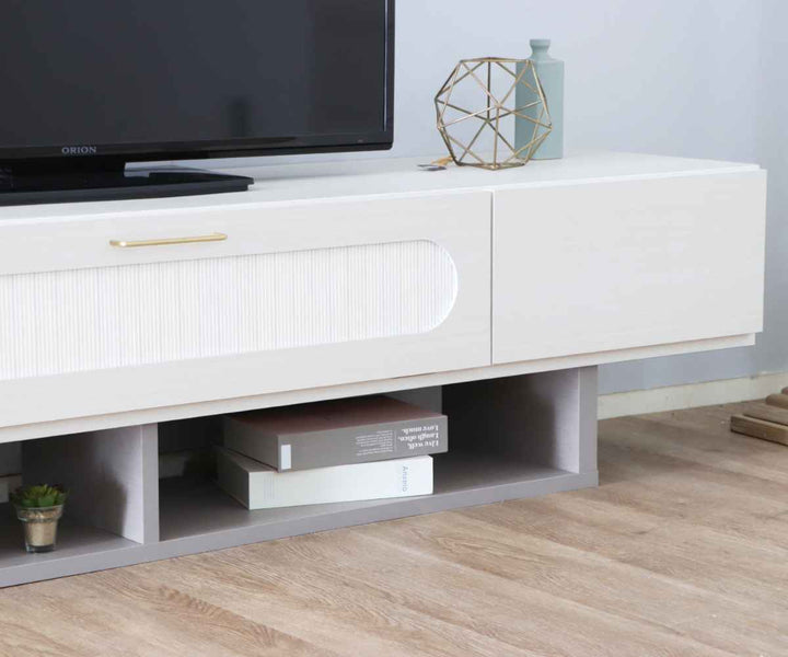 テレビ台ローボード北欧風ミルキーホワイト幅180cm