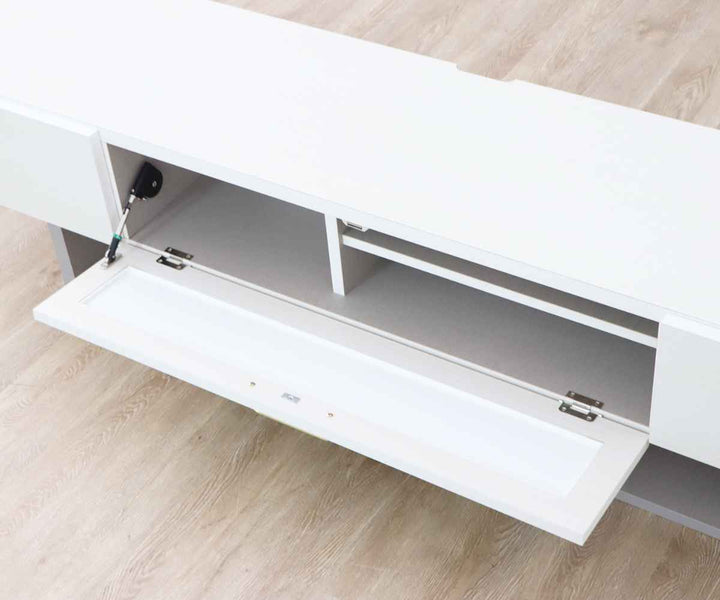 テレビ台ローボード北欧風ミルキーホワイト幅180cm