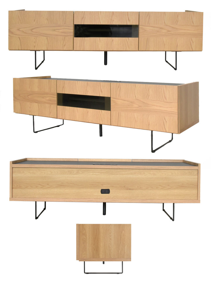 テレビ台ローボードヴィンテージ調突板仕上げ日本製幅150cm