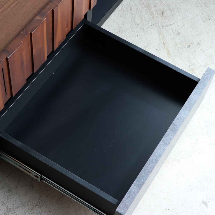 テレビ台幅179.9cmローボードコンクリート調アカシア材モダンデザイン