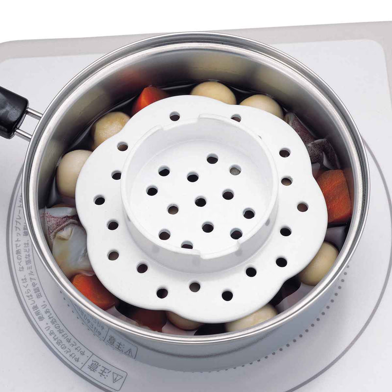 落とし蓋16cmセラミック製蒸し器食洗機対応電子レンジ対応日本製貝印