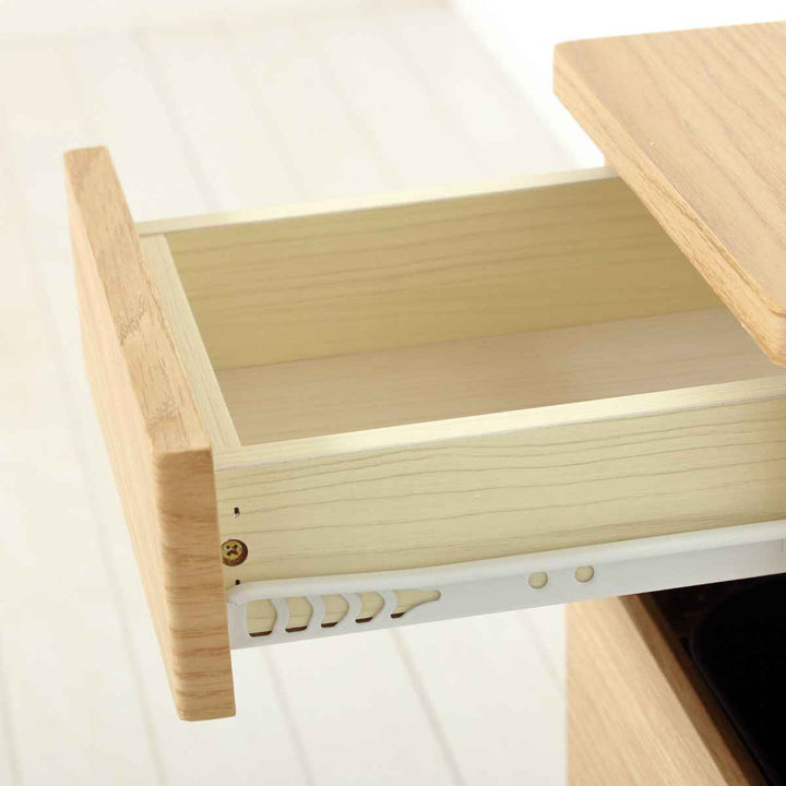 サイドチェストダストボックス収納コンセント付約幅26cm