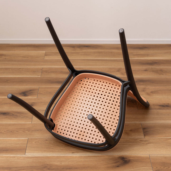 スタッキングチェアラタン調座面高46cm軽量