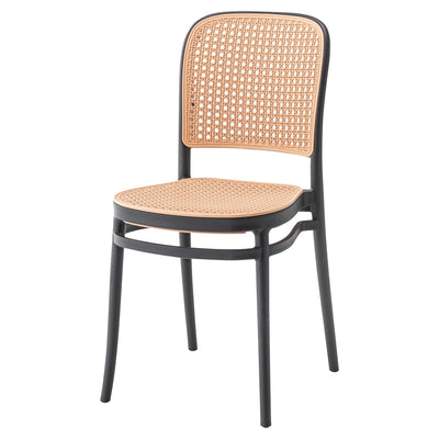 スタッキングチェア ラタン調 座面高46cm 軽量