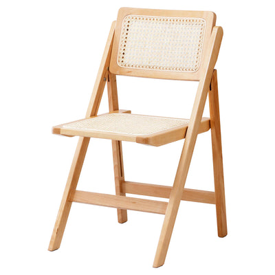 Mash チェア ラタン 座面高41.5cm 天然木 折りたたみ