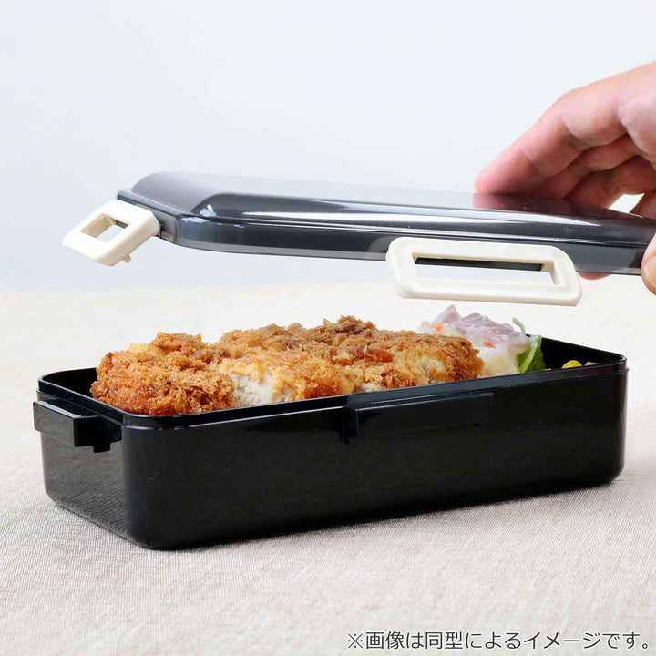 弁当箱1段830ml抗菌ふわっと弁当箱Ｌトムジェリコーヒー