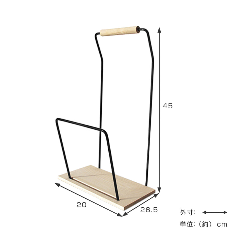 マガジンラックサイドバイサイドNewspaperRack木製北欧