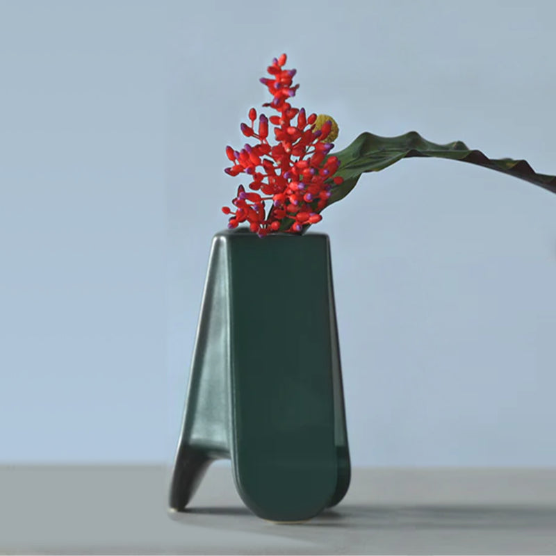 花瓶ポムハンターグリーンフラワーベース